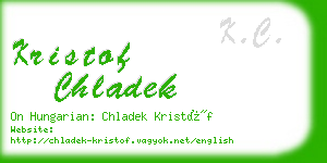 kristof chladek business card